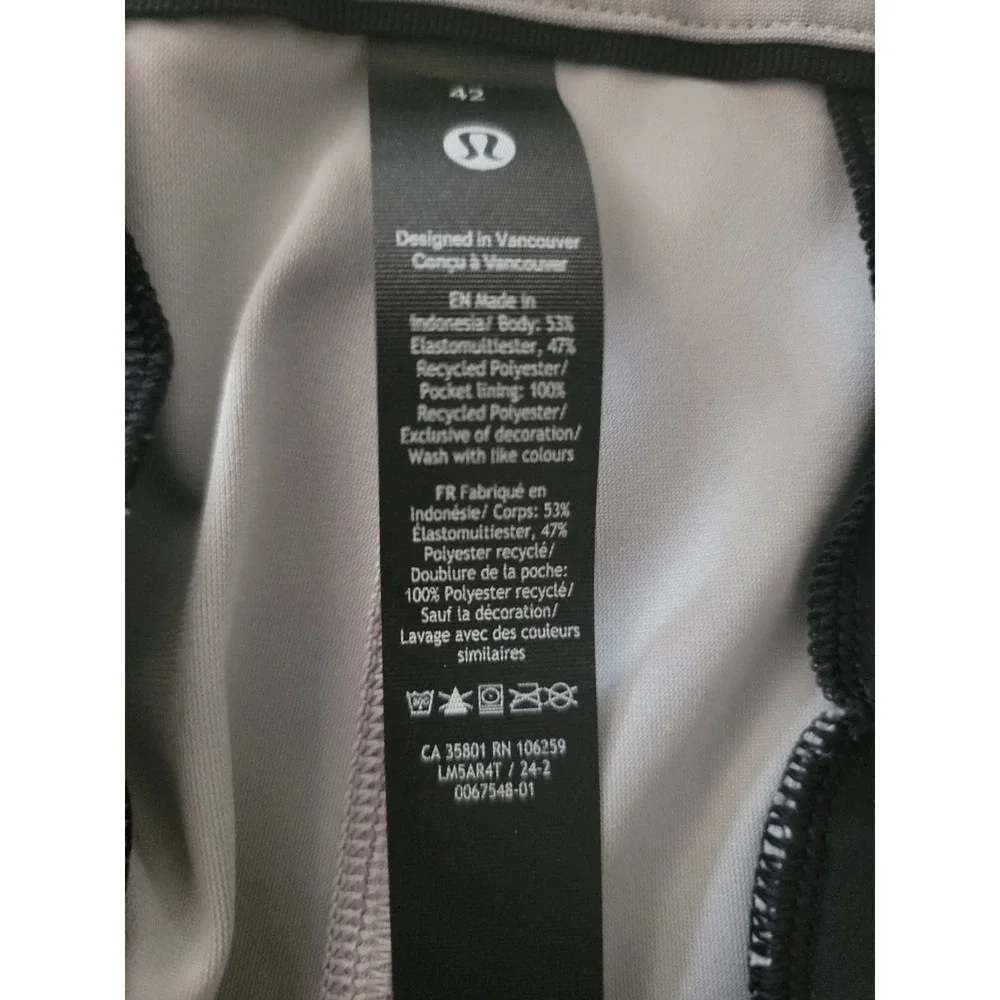 LULULEMON CLASSIC FIT TROUSER 42L 36
